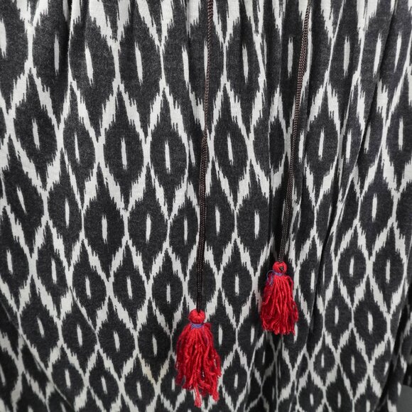 Anthropologie One September Top XS Ikat Boho Peasant Artsy Sheer Back Statement - Picture 3 of 14